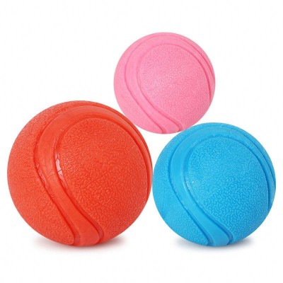 solid rubber dog durable chew tennis ball